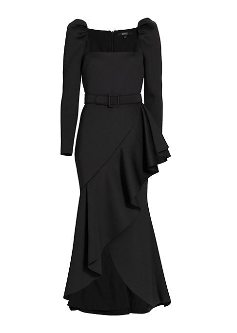 Ruffled Elegance Midi-Dress