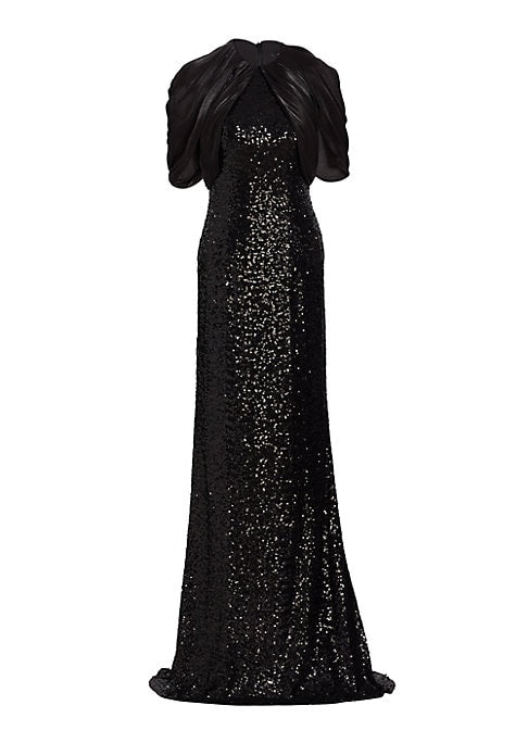 Cape Elegance Gown