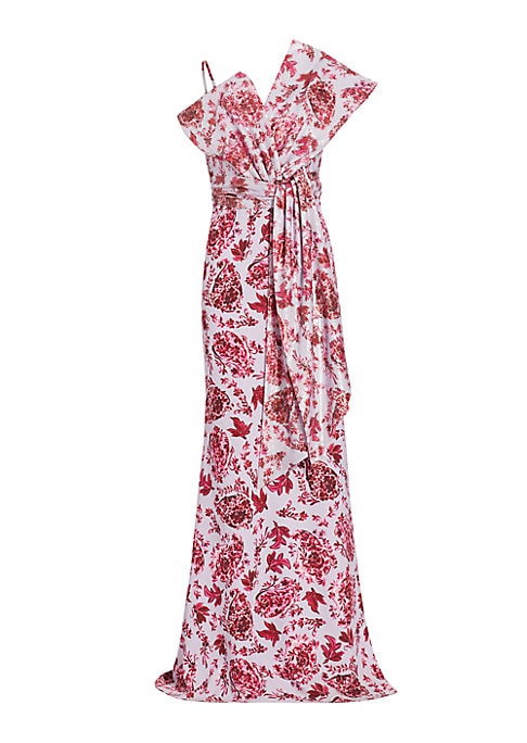 Sequined Bow Midi Dress