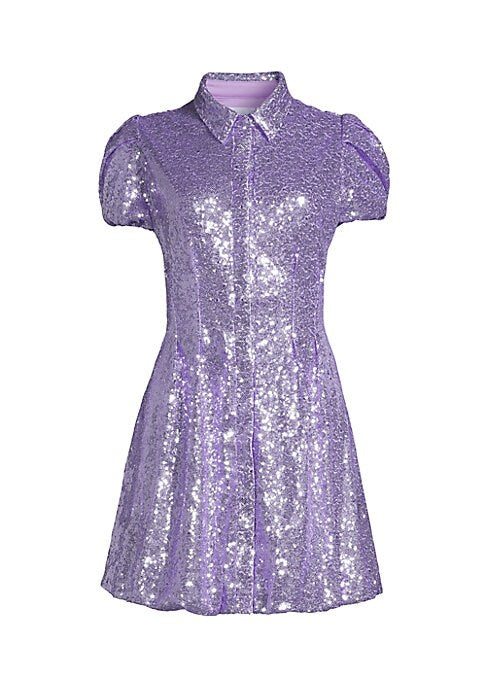 Sparkling Puff Sleeve Dress