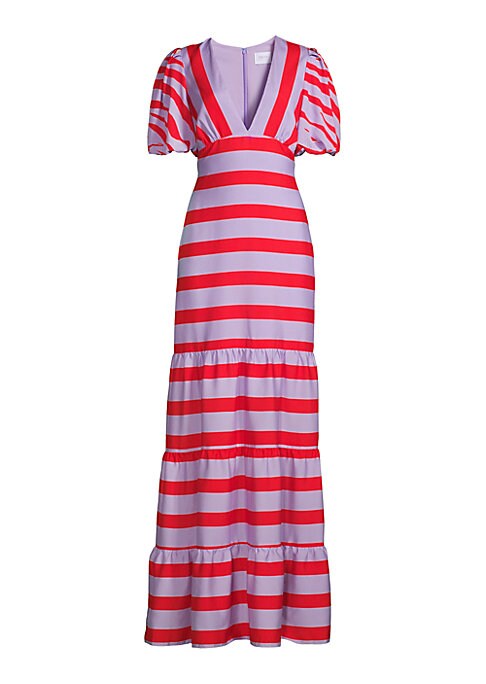 Striking Tiered Stripe Dress