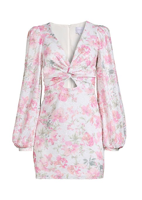 Charming Floral Cut-Out Dress