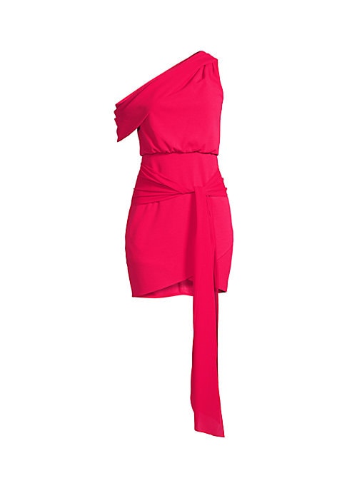 Draped One-Shoulder Minidress