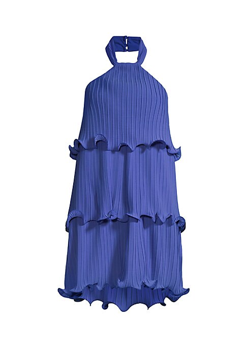 Ruffled Halter Mini Dress