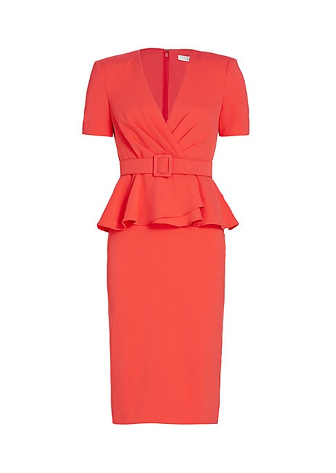 V-Neck Peplum Dress
