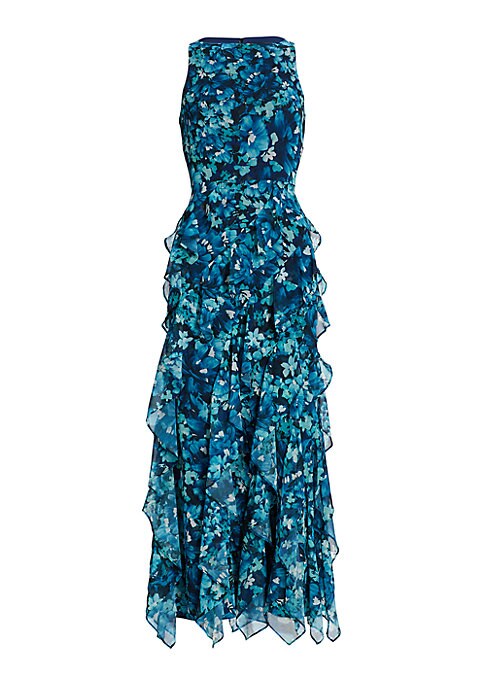 Ruffled Floral Elegance Dress