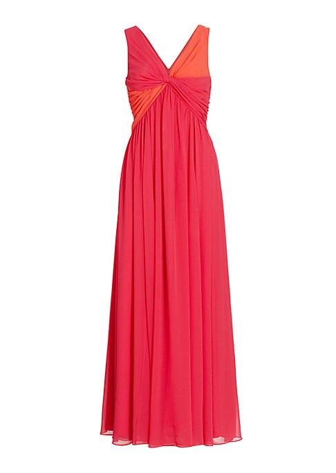 Dramatic V-Neck Evening Gown