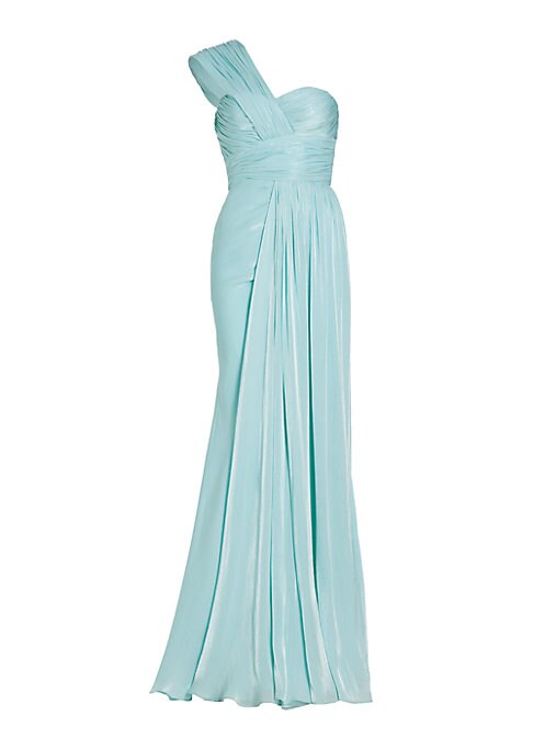Elegant Draped Chiffon Gown