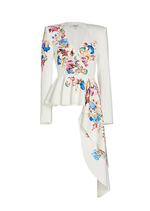 Vivid Floral Wrap Jacket