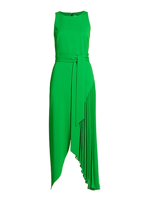 Elegant Pleat Midi Dress
