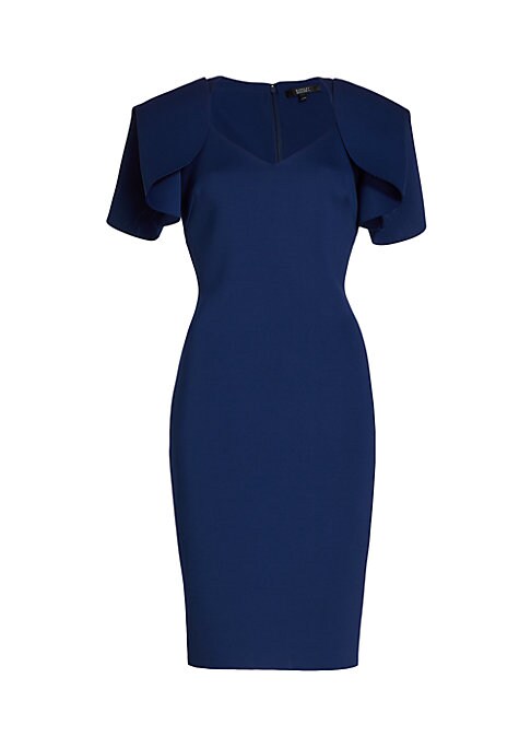 V-Neck Layered Sheath Dress