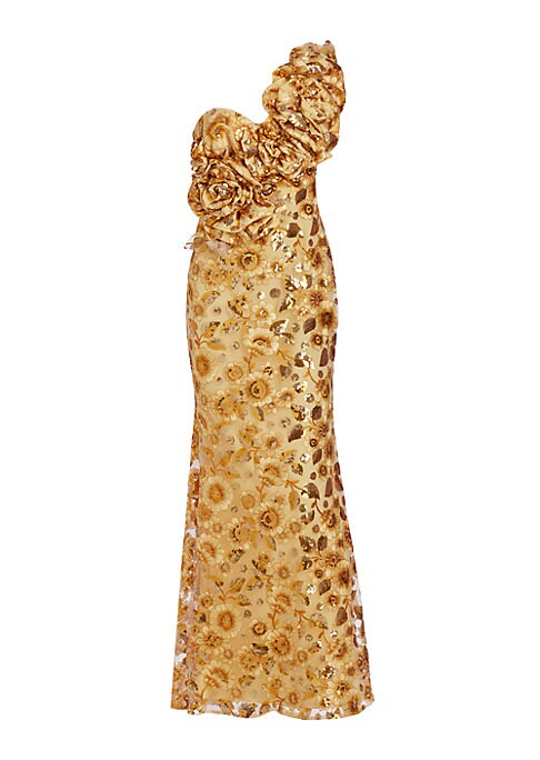 Glamorous Floral Trumpet Dress