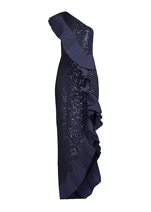 Glamorous Ruffled Evening Dress