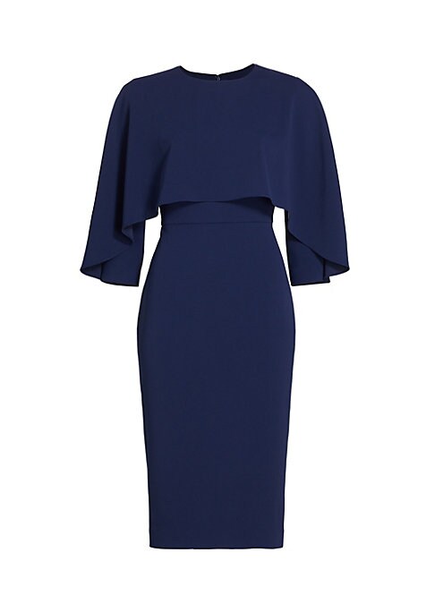 Elegant Cape Midi Dress