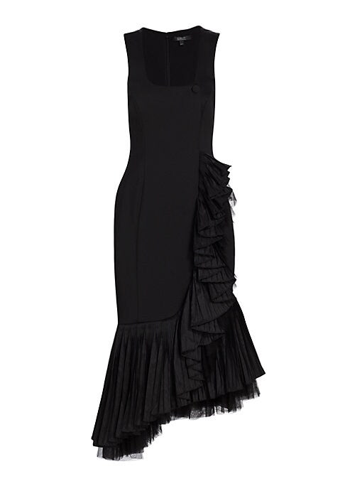 Tulle Flounce Maxi Dress