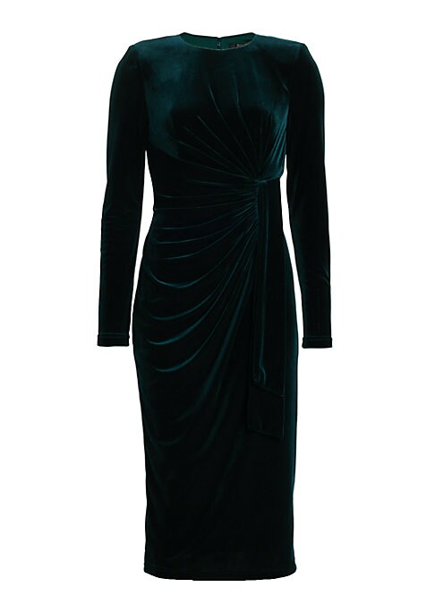 Chic Velvet Pleat Dress
