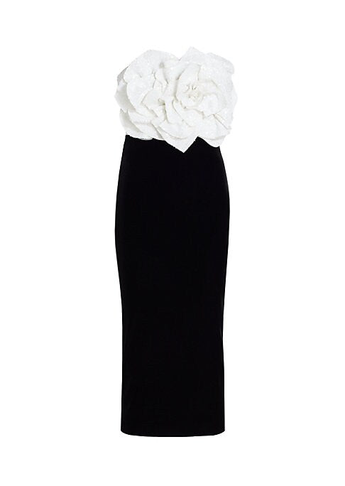Sculpted Flower Cocktail Dress
