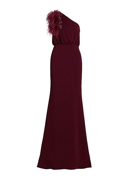 Elegant Feathered Glam Gown