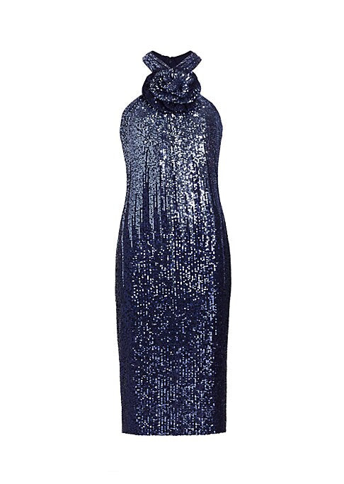 Sparkling Floral Midi Dress