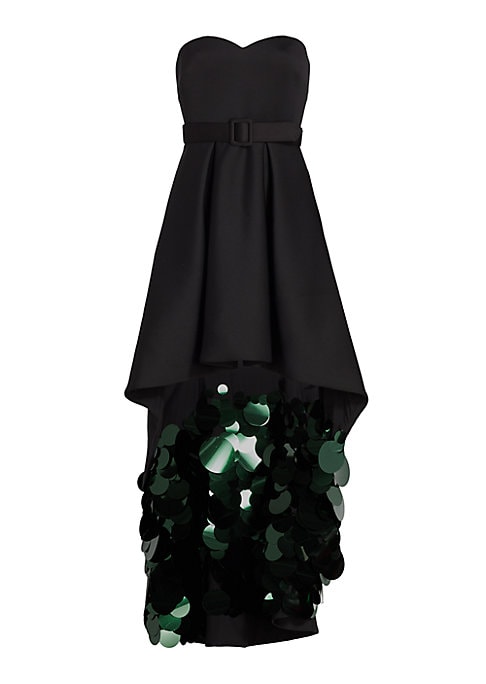 Glistening Asymmetrical Evening Dress
