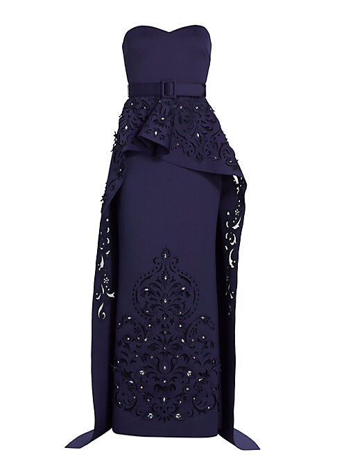 Chic Peplum Evening Gown
