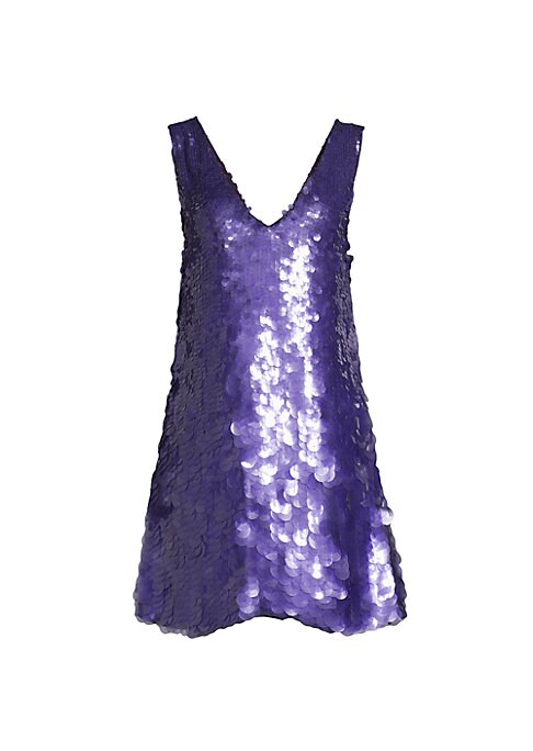 Sparkling V-Neck Mini Dress