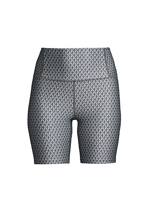 Diamond Print High-Rise Shorts