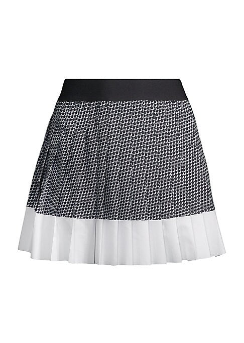 Wolf Print Pleated Skirt