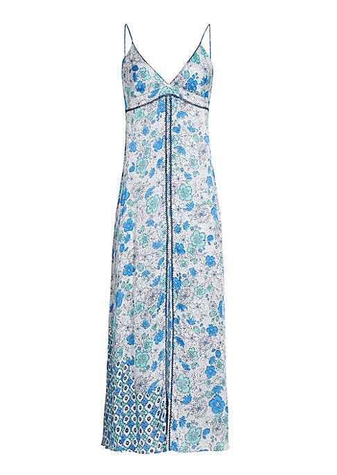 Satin V-Neck Maxi Dress