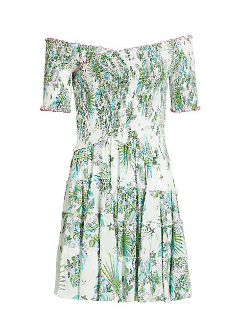 Tropical Off-Shoulder Dress