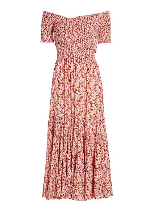 Floral Smocked Midi Dress