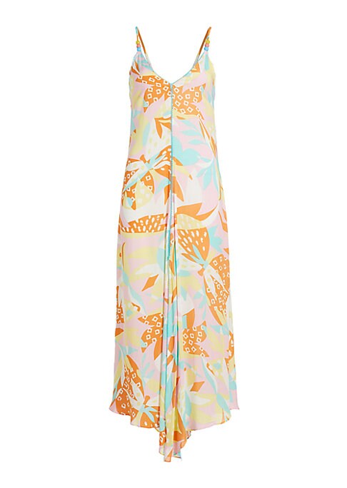 Tropical Blossom Slip Dress