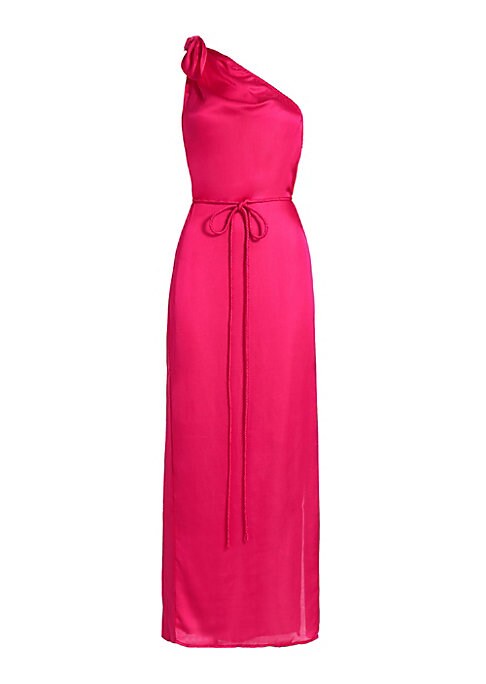 Asymmetric Satin Elegance Dress