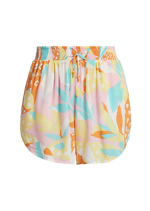 Floral Dolphin Hem Shorts