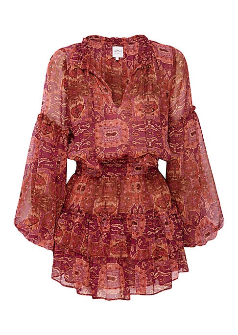Tiered V-Neck Mini Dress
