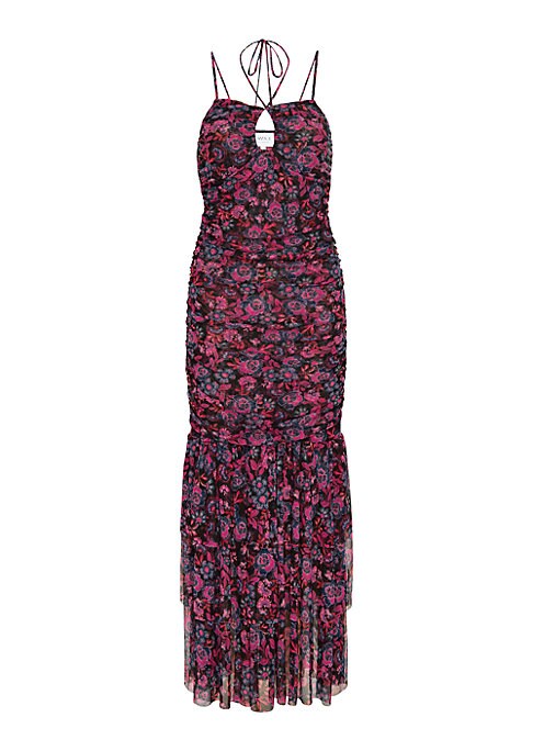 Floral Tiered Keyhole Dress