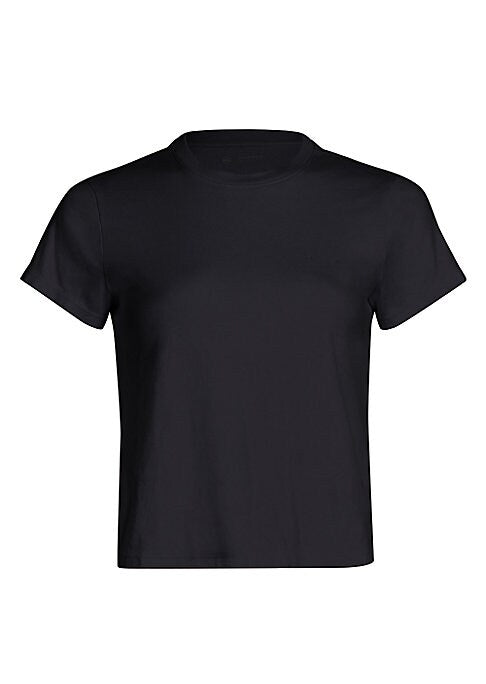 Cropped Cotton Crew Tee