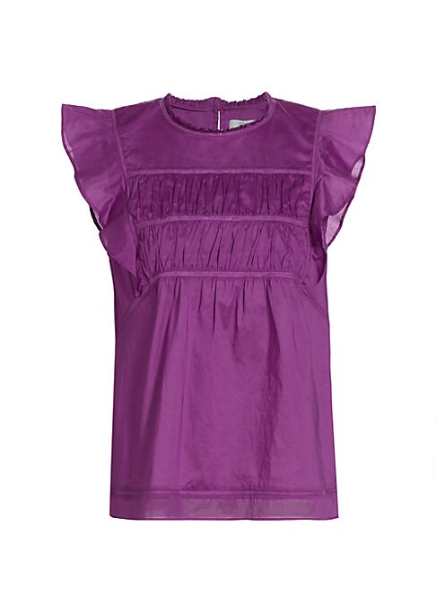 Lace Trim Smocked Top
