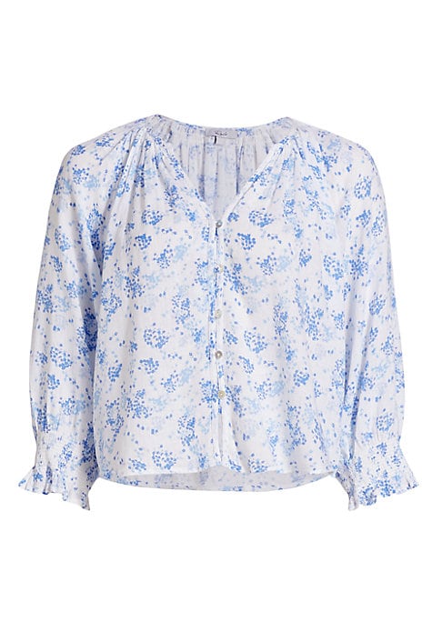 Floral Linen Blend Top