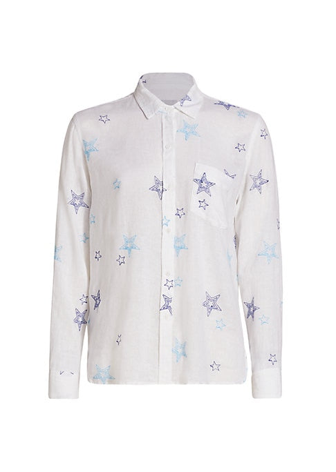 Starry Linen Blend Top