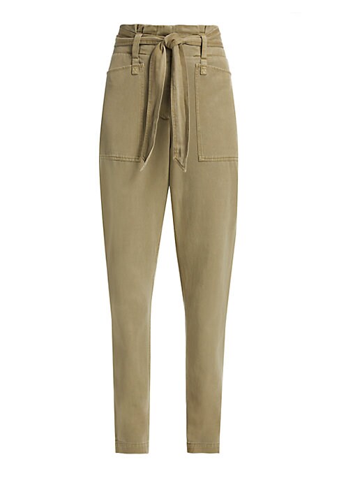 Belted Tapered Denim Pants