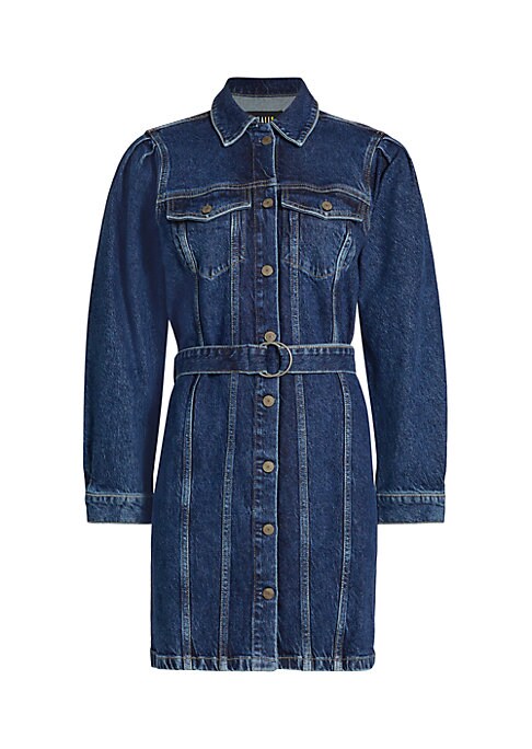 Puffed Denim Shirtdress