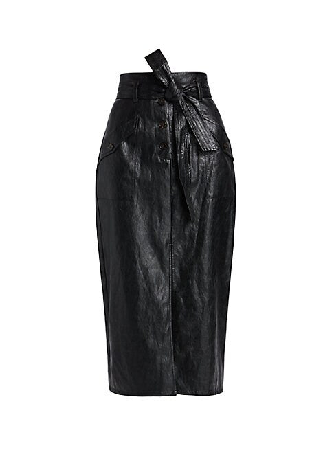 Chic Vegan Leather Skirt