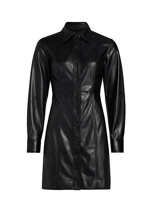 Chic Faux Leather Dress