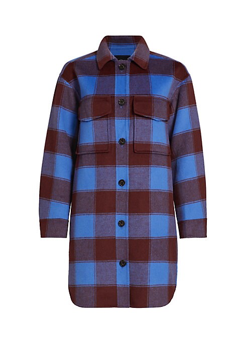Checkered Wool Blend Jacket