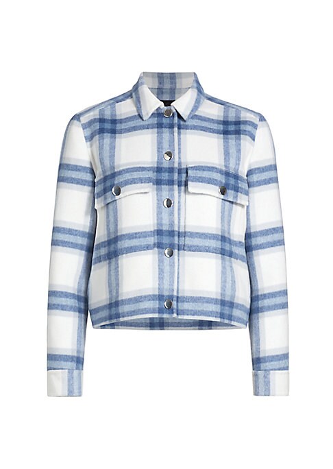 Plaid Wool Blend Jacket