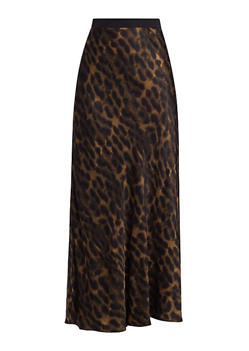 Leopard Luxe Satin Skirt