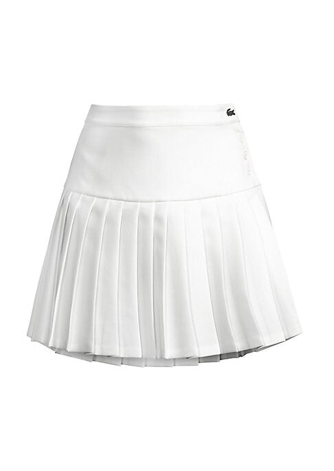 Pleated Wrap Mini Skirt