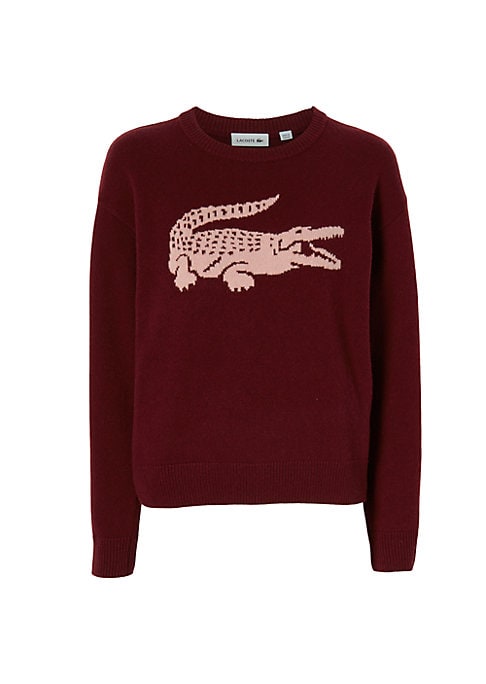 Croc Pattern Cashmere Blend Sweater