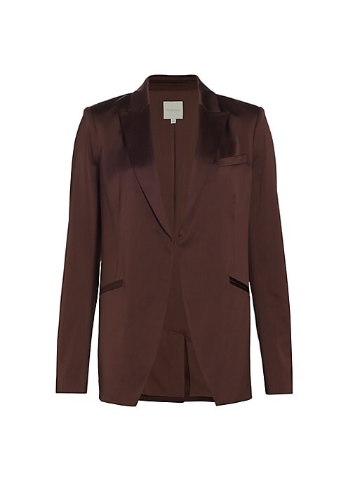 Lustrous Satin Blazer